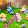 thumbnail image 2 of LAIQIEN Cartoon House Figurines Handmade Realistic Landscape Ornaments Resin Decoration, 2 of 16