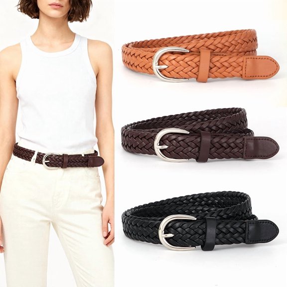 Yoyauz Women's Denim Belt, Women'S Leather Belt, Casual Fashion Belt With Metal Buckle Belt