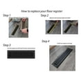 thumbnail image 4 of Brushed Plated Steel Rockwell Register for Floor/Wall Use - 4" x 10", 4 of 6