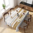 thumbnail image 3 of Brown Grey Ombre Table Cloth Waterproof Tablecloths, Abstract Art Oil Painting Modern Tablecloth Dining Table Cover for Kitchen Party Tabletop Outdoor, Rectangle Tablecloth 60x120 Inch, 3 of 9