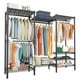 thumbnail image 1 of Perchero de Ropa Resistente, de Metal, Ajustable, de 8 Niveles, Extensible e Independiente, con 4 Barras para Colgar Ropa, Fácil de Montar,194H x 175L x 40W cm(Negro), 1 of 9