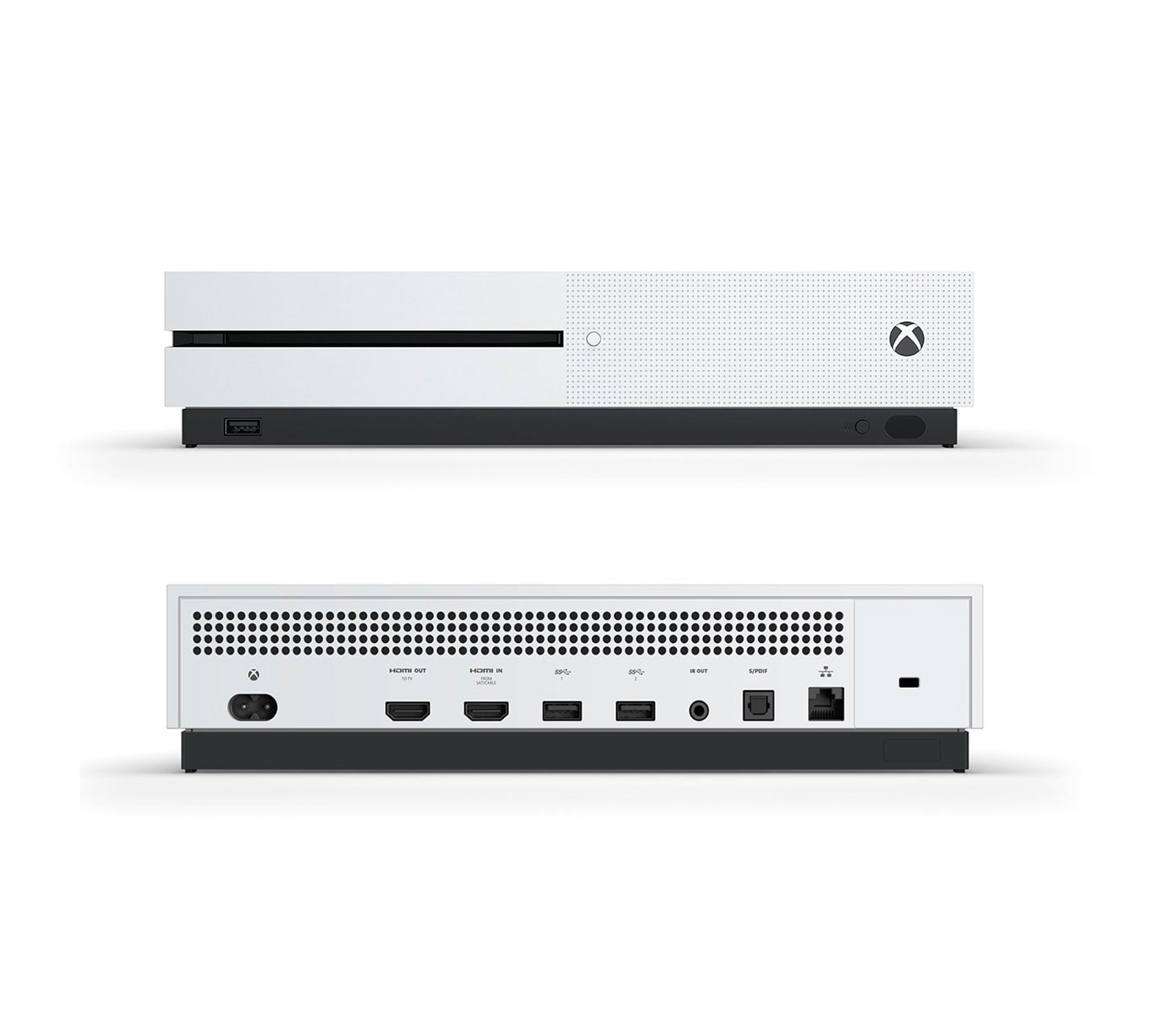 Pre-Owned Microsoft Xbox One S White 500GB Gaming Console + 2 Controller BOLT AXTION Bundle ( )