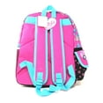 thumbnail image 2 of 16 Pink Glitter 2 Zipper Cargo Backpack Plus Plush Keychain, 2 of 3