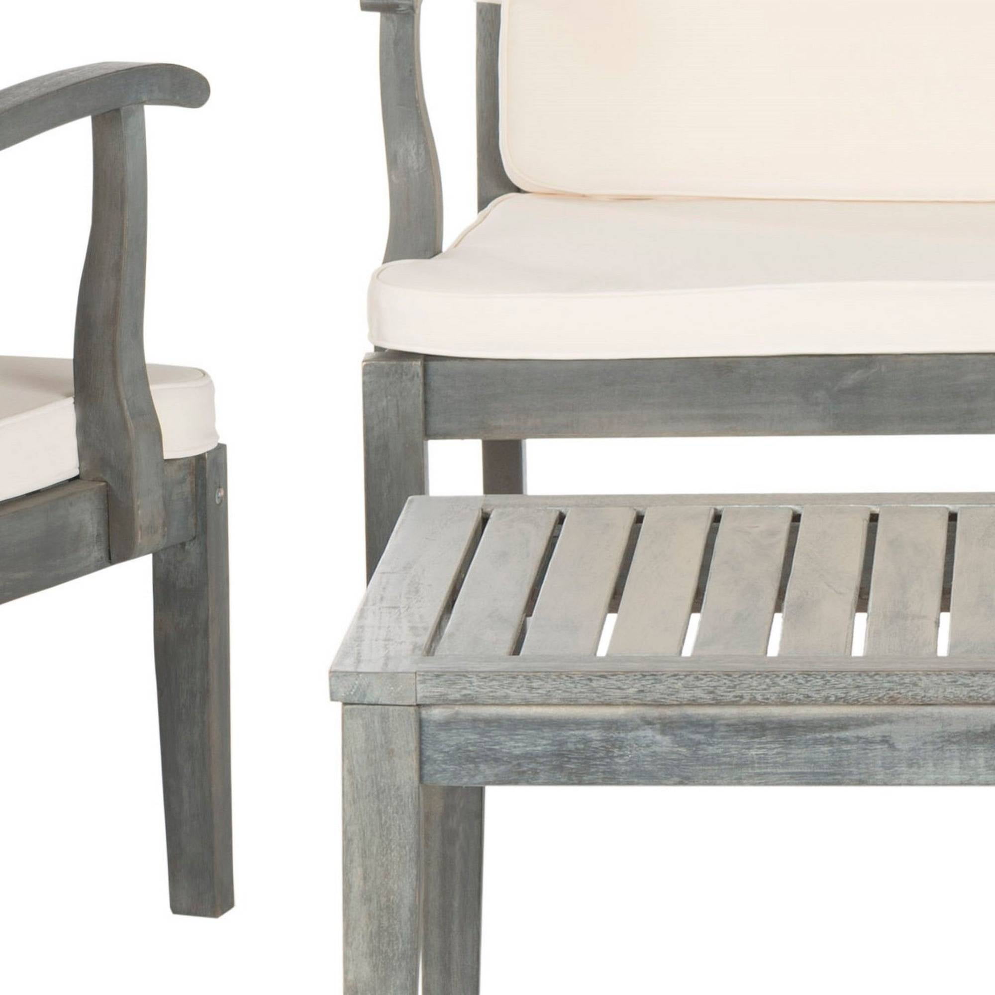 Safavieh Monclair 4-Piece Outdoor Living Set, Ash Grey
