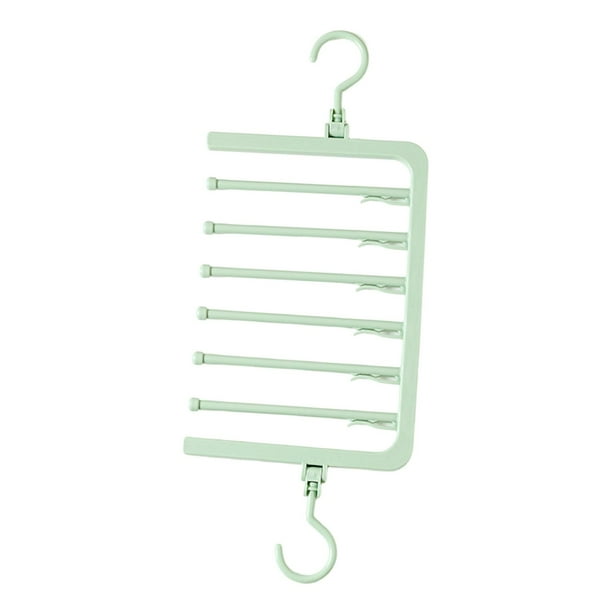 Percha para pantalones, resistente, multifuncional, para colgar pantalones vaqueros Verde 6 capas