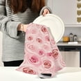thumbnail image 5 of GZHJMY Rose Flower Kitchen Dish Towel Set of 4, Super Absorbent Soft Drying Cloth Tea Bar Towels, 28"x 18", 5 of 6