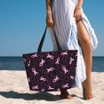 thumbnail image 5 of Rocae Breast Cancer Awareness3 for Large Women's Waterproof Beach Bag Tote with 7 Pockets Pool Bag for Travel Gym Vacation, 5 of 6