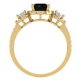 thumbnail image 4 of Clara Pucci 14K Yellow Gold 1.46ct Onyx Three-Stone Ring for Women, 4 of 8