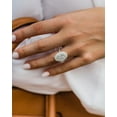thumbnail image 3 of 3 CT Moissanite Royal Engagement Halo-Oval Cut Promise Ring White/Yellow/Rose Gold Ring For Women, 3 of 5