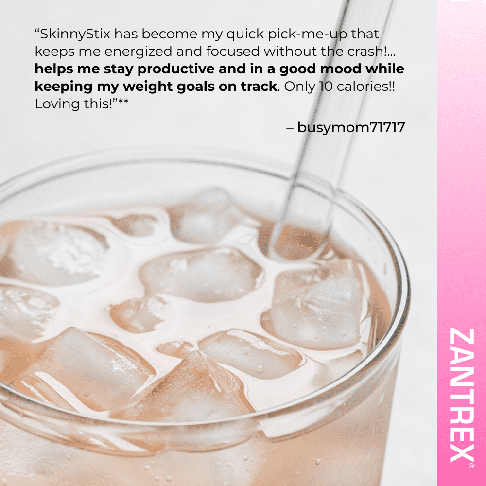 Zantrex SkinnyStix – Energy, Appetite Support, Weight Management Drink Mix, 10 Calories, Strawberry Lemonade, 15 Packets