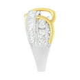 thumbnail image 5 of 10K White and Yellow Gold 1 1/10 cttw Channel-Set Diamond Bypass Band Ring (I3 Clarity, J Color) – Size 9, 5 of 8