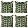 thumbnail image 1 of Ambesonne Butterfly Throw Pillow Cover 4 Pack, Colorful Silhouettes Art, 20", Multicolor, 1 of 2