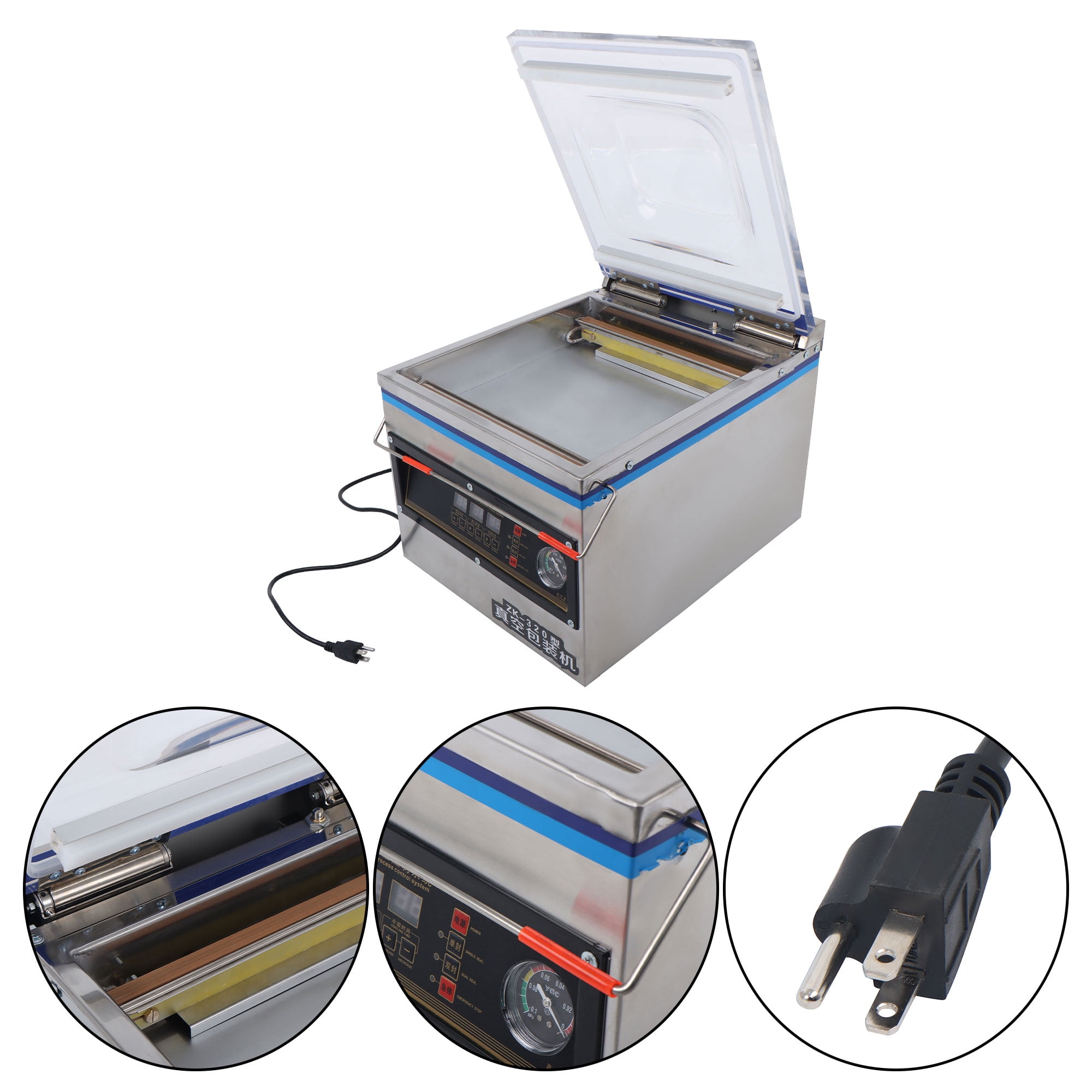 findmall Chamber Vacuum Sealer Machine, DZ-260C Chamber Vacuum Sealing Packing Machine 320W Commercial Vacuum Sealer