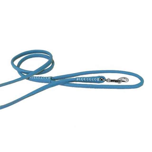 Dogline L2030-2 36 L x 0,25 Po Laisse Ronde en Cuir&44; Bleu