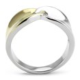 thumbnail image 3 of Luxe Jewelry Designs Women's Two Tone Gold Ion Plated Stainless Steel Ring - Size 6 (Pack of 2), 3 of 4