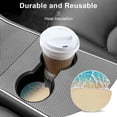 thumbnail image 5 of Car Coasters 4 Pack Stone Car Cup Holder Blue Sea Wave Absorbent Drink Car Coaster Ceramic Set Small 2.56 inch Cup Coasters, 5 of 7