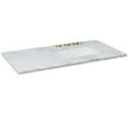 thumbnail image 4 of Bellaterra Home 430002-43R-WMR 43 in. Carrara Marble Countertop & Single Rectangle Right Sink, White, 4 of 4