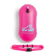 New Wave Swim Bubble for Open Water Swimmers and Triathletes - Be Safer with New Wave Swim Buoy While Swimming Outdoors with This Safety Swim Buoy Tow Float (Pink)