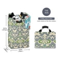 thumbnail image 2 of Yayeee Freestanding Laundry Hamper with Handle Collapsible Large Storage Basket for Clothes, Beige Floral, 2 of 7