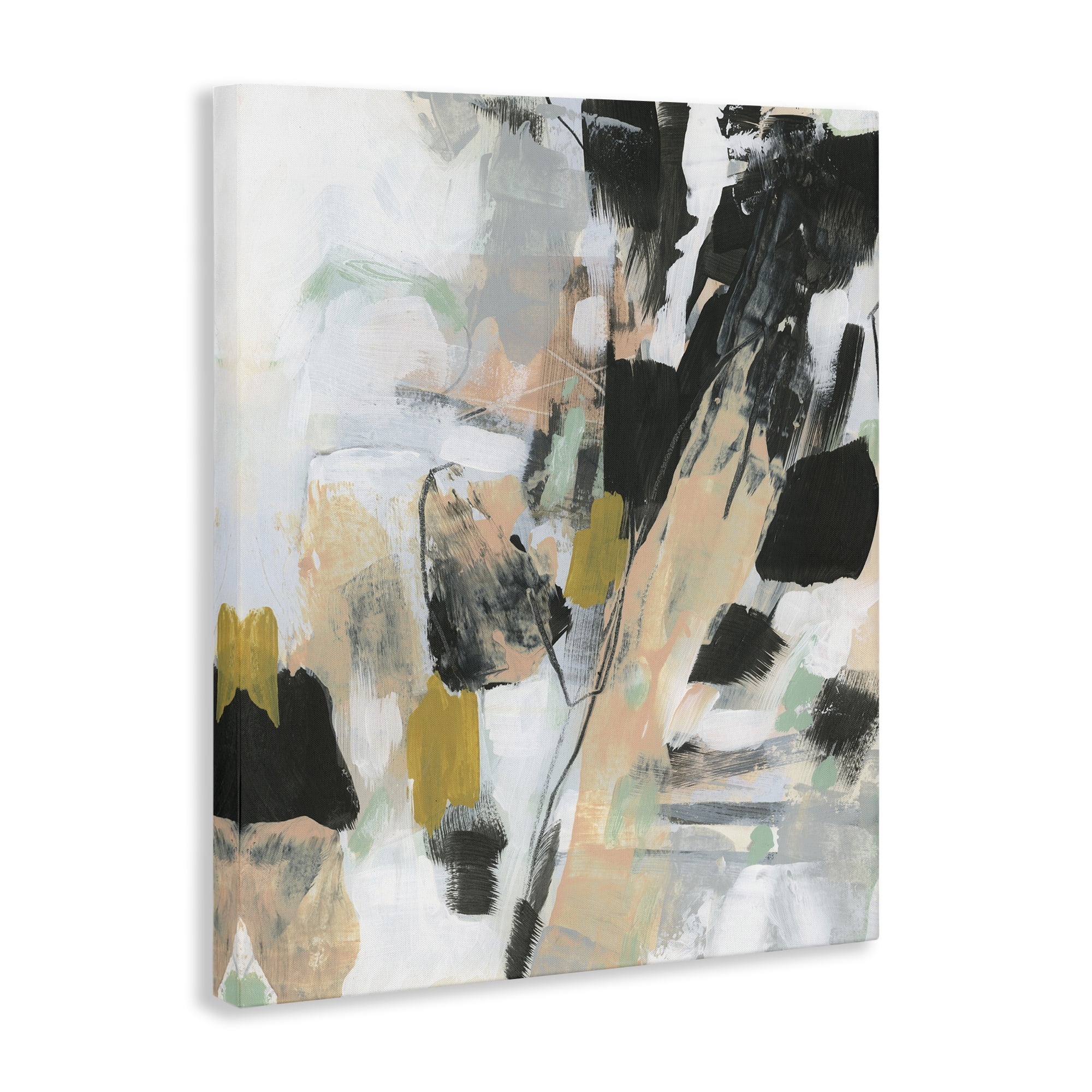 Stupell Industries Abstract Paint Streaks Abstract Painting Wrapped Canvas Art Print Wall Art, 24 x 30