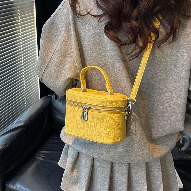 SPEKSEE Square Box Bag Crossbody Purse PU Leather Top-Handle Pouch Purse Designer Shoulder Bag for Women