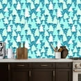 thumbnail image 5 of Peel and Stick Wallpaper Contact Paper Christmas trees blue forest Self Adhesive and Removable 17.7in x 118in, 5 of 8