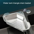 thumbnail image 4 of Drain Basket with Hook No Drilling Triangular Food Grade Easy Hanging Rinsing Stainless Steel Fruit Vegetable Washing Strainer Kitchen Gadget, 4 of 8