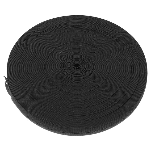 DEEPCRAFF Stretch Band for Sewing Black Polyester 1 Roll Adjustable Elastic Band for Face Masks