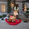 thumbnail image 3 of Airblown Inflatables G08 39824X Rocking Reindeer Christmas Toy, Multi Color - 6 x 6 x 2 ft., 3 of 3
