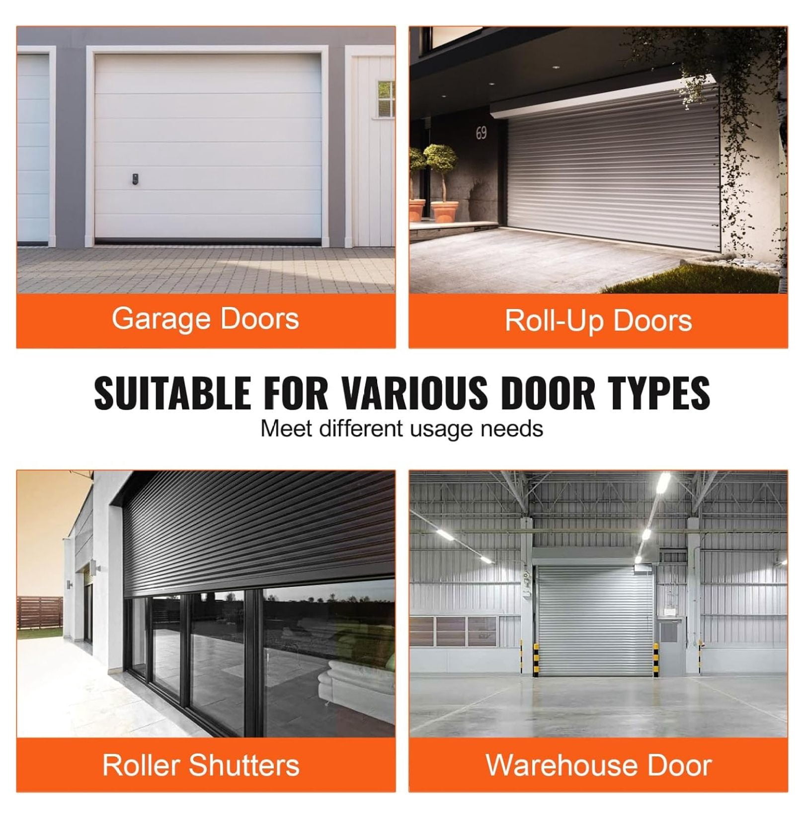Garage Door Seals Bottom Rubber, U Shape +O Ring Garage Door Weather Stripping, Universal Weatherproof Threshold Buffering Sealing Rubber, 5/16 inch T-Ends and 3 3/4 inch Width (20 Ft, Black)