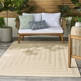 thumbnail image 4 of Nourison Tulum 5'3" x 7' Cream Outdoor Rug, 4 of 11