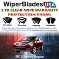 thumbnail image 2 of 2013 Nissan Rogue Beam Wiper Blades Wipers w/2yr Warranty (Set of 3) w/Rear Wiper, 2 of 5