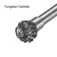 thumbnail image 3 of Fresas de carburo, fresas rotativas de doble corte, fresas de forma de bola con vástago de 1/8" y cabeza de 1/4" para bits de amoladora de matriz, 3 piezas, 3 of 3