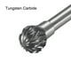 thumbnail image 3 of Fresas de carburo, fresas rotativas de doble corte, fresas de forma de bola con vástago de 1/8" y cabeza de 1/4" para bits de amoladora de matriz, 3 piezas, 3 of 3