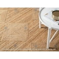 thumbnail image 4 of Indian natural Beige Scandinavian rug. Pattern Hemp Jute Rug. Ivory&Beige Rug. Handwoven Rug. 100% Natural Rug, 4 of 5
