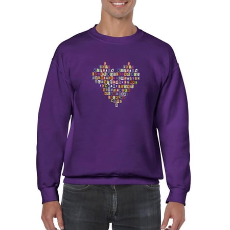 I Love You Baby Heart Sweatshirt Men -Image by Shutterstock Male Medium