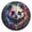 Black, variant on YAZAOO Decorative Wall Clock Size：25cm Galactic Panda Serenade Design Pattern Clock