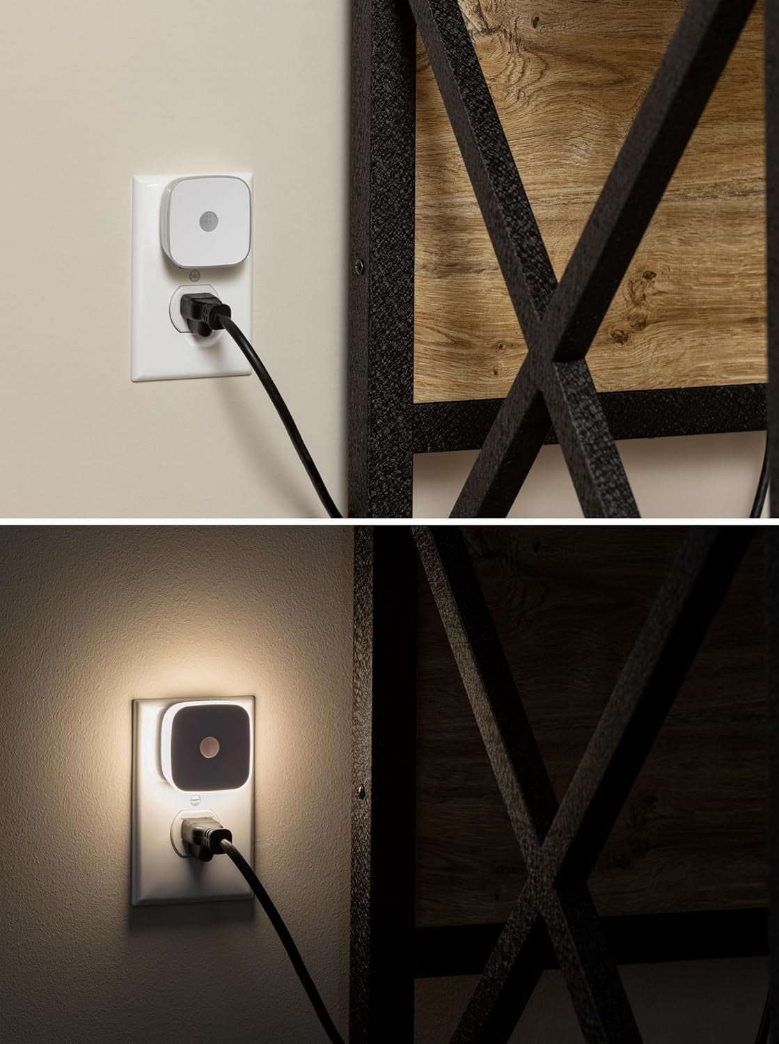 LED Motion Sensor Night Lights Plug Into Wall Dusk to Dawn Sensor Home Decor Apartment Essentials Ambient Lighting Nightlight 85617 2 Pack
