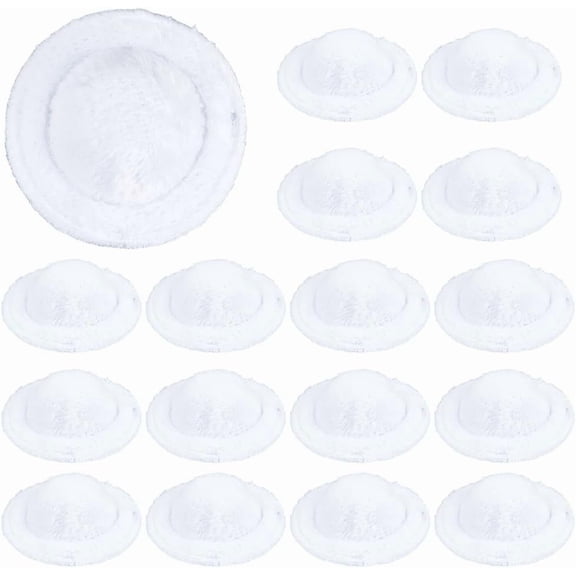 40Pcs Mini White Hat Miniature Hats Bulk Plush Small Cute Round Handmade Cloth Tiny Cowboy Straw Dress Woven Knitting Caps