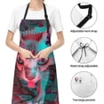 thumbnail image 4 of Zufioo Psychedelic Hairless Cat Print Adult Waterproof Apron, Cooking Apron, Flower Arranging and Painting Apron-Adjustable Straps, with Pockets, Kitchen Supplies-One Size, 4 of 9