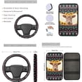 thumbnail image 3 of Jeiento Highland Cow Auto Accessories Set Car Seat Cover Protector Car Floor Mats Steering Wheel Cover Seatbelt Shoulder Pad Armrest Cover Coasters Lipstick Holder Keychains 17 PCS Aztec Car Decor, 3 of 7