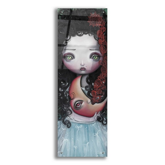 Epic Art 'Moon Keeper' by Abril Andrade, Acrylic Glass Wall Art, 16"x48"