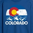 thumbnail image 3 of Instant Message - Retro Colorado Flag Mountains - Men's Long Sleeve T-Shirt, 3 of 6