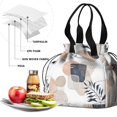 thumbnail image 4 of Boho Bohemian Art Drawstring Lunch Bag Women - Drawstring Lunch Bag Insulated for Work Office - Stain-Resistant Large Lunchbags for Women with Multi-Pockets, 4 of 6