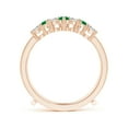thumbnail image 2 of ANGARA Natural Emerald and Diamond Sunburst Ring Wrap in 14K Rose Gold for Women (Size-2.6mm) | May Birthstone, Birthday, Anniversary, Jewelry Gift for Women | Natural Emerald Ring, 2 of 10