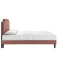 thumbnail image 4 of Platform Bed Frame, King Size, Pink, Velvet, Mid Century French Bedroom, Modern Contemporary Boutique HB35481, 4 of 12