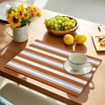 thumbnail image 5 of Placemats Set of 4, Orange Stripe Place Mats Grey Simple Striped Tablemats Washable Placemat Table Decoration for Kitchen Table Dinner Party Home Decor Indoor Outdoor 13x19 Inch, 5 of 9