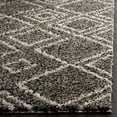 thumbnail image 4 of SAFAVIEH Arizona Basil Geometric Diamonds Shag Runner Rug, Brown/Ivory, 2'3" x 12', 4 of 6