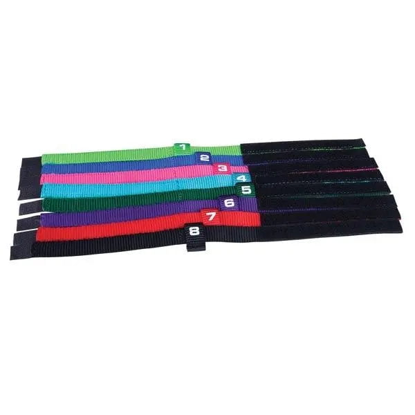 Puppy ID Collar Set Numbered Color Coded Adjustable Bands Toy Size