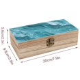thumbnail image 2 of 7.9×2.3 In Wooden Boxes Durable Easy To Use Dustproof Prevent Slippery Delicate And Cabinet Teal Marble_3, 2 of 8